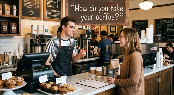 How do you take your coffee? 中文意思