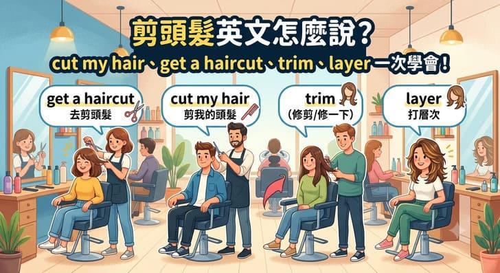 剪頭髮英文怎麼說?